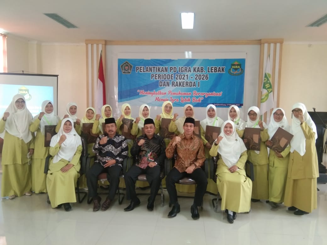 Kegiatan Pelantikan Persatuan Daerah Ikatan Guru Raudhatul Athfal Kabupaten Lebak Periode 2021-2026 dan Rakerda I